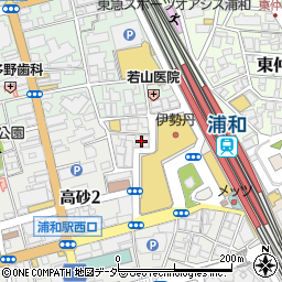 ＥＣＣ外語学院　浦和校周辺の地図