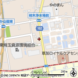 埼玉県草加市柿木町207周辺の地図