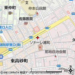 浦和東高砂郵便局 ＡＴＭ周辺の地図