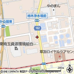 埼玉県草加市柿木町206周辺の地図