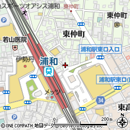 埼玉県さいたま市浦和区東仲町11-1周辺の地図