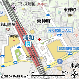 埼玉県さいたま市浦和区東仲町11-22周辺の地図