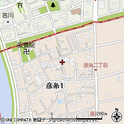 埼玉県三郷市彦糸1丁目周辺の地図