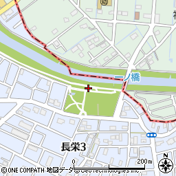 長栄中央公園トイレ周辺の地図