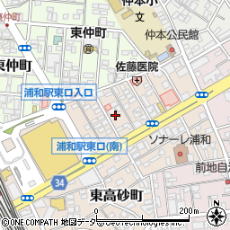 埼玉県さいたま市浦和区東高砂町22周辺の地図