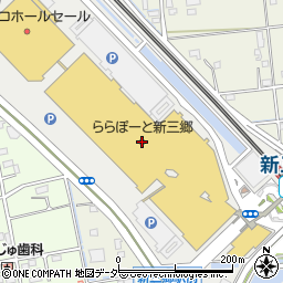 ＺＡＲＡららぽーと新三郷店周辺の地図