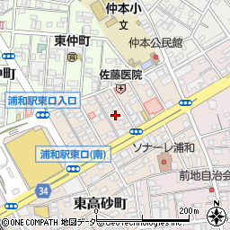 埼玉県さいたま市浦和区東高砂町23周辺の地図