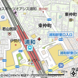 埼玉県さいたま市浦和区東仲町11周辺の地図