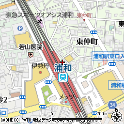埼玉県さいたま市浦和区東仲町1周辺の地図