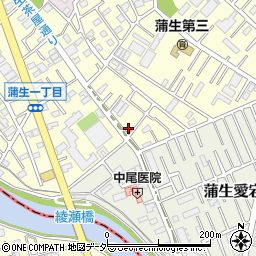 蒲生郵便局周辺の地図