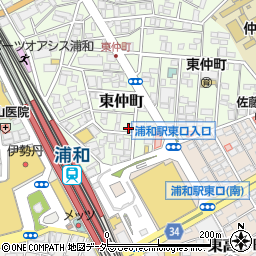 セオサイクル浦和東口店周辺の地図