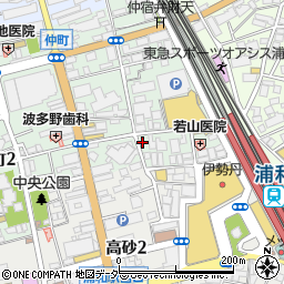 北海道焼鳥 いただきコッコちゃん 浦和店周辺の地図