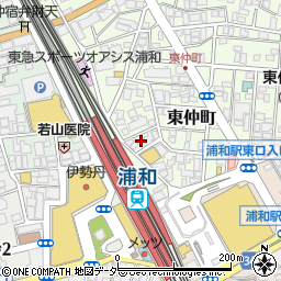 埼玉県さいたま市浦和区東仲町10周辺の地図