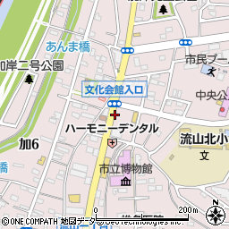 文化会館入口周辺の地図