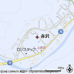 埼玉県飯能市赤沢606周辺の地図