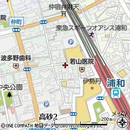 テルル　浦和仲町店周辺の地図