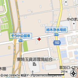 埼玉県草加市柿木町249周辺の地図