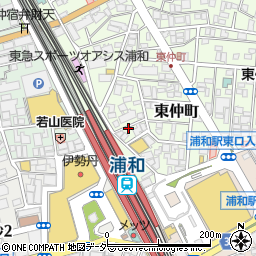 埼玉県さいたま市浦和区東仲町10-4周辺の地図