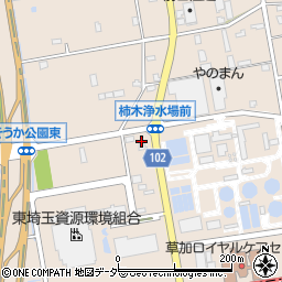 埼玉県草加市柿木町242周辺の地図
