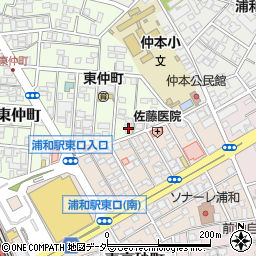 埼玉県さいたま市浦和区東仲町30-20周辺の地図