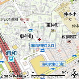 埼玉県さいたま市浦和区東仲町26-5周辺の地図