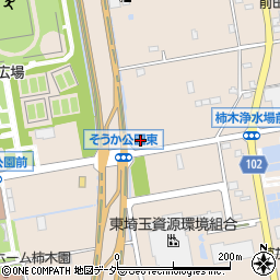 埼玉県草加市柿木町278周辺の地図