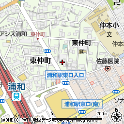 埼玉県さいたま市浦和区東仲町26周辺の地図