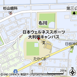 日本ウェルネススポーツ大学　利根キャンパス周辺の地図