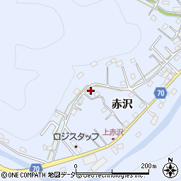 埼玉県飯能市赤沢609-1周辺の地図