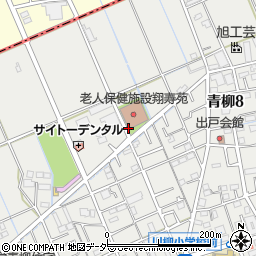 埼玉県草加市青柳8丁目周辺の地図