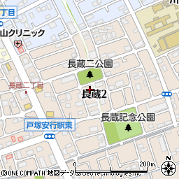 埼玉県川口市長蔵周辺の地図