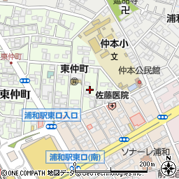 埼玉県さいたま市浦和区東仲町30周辺の地図