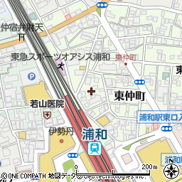 埼玉県さいたま市浦和区東仲町9周辺の地図