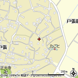 千葉県柏市戸張周辺の地図