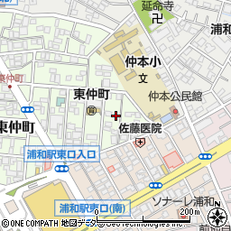 埼玉県さいたま市浦和区東仲町30-16周辺の地図