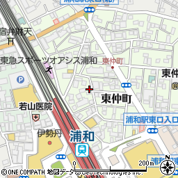 埼玉県さいたま市浦和区東仲町9-6周辺の地図