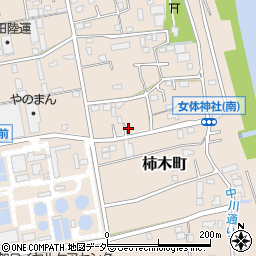 埼玉県草加市柿木町306-1周辺の地図