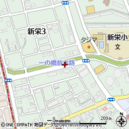埼玉県草加市新栄周辺の地図