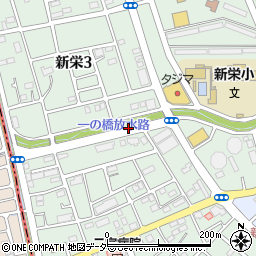 埼玉県草加市新栄周辺の地図