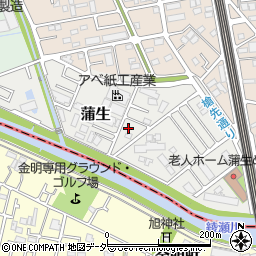 埼玉県越谷市蒲生3855-2周辺の地図