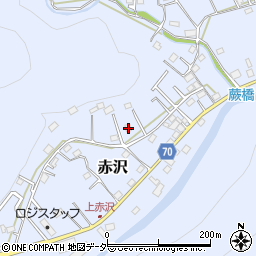 埼玉県飯能市赤沢569-2周辺の地図