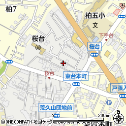 千葉県柏市桜台周辺の地図