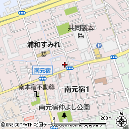 埼玉県さいたま市桜区南元宿周辺の地図