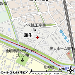 埼玉県越谷市蒲生3855-4周辺の地図