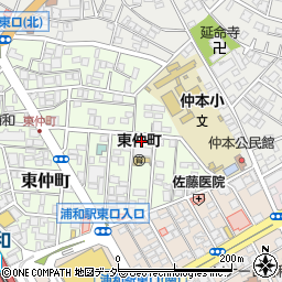 埼玉県さいたま市浦和区東仲町28-11周辺の地図