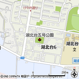 湖北台五号公園周辺の地図