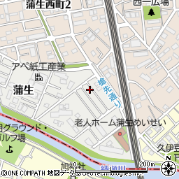 埼玉県越谷市蒲生3831周辺の地図