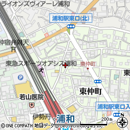 埼玉県さいたま市浦和区東仲町17-11周辺の地図