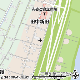 埼玉県三郷市田中新田周辺の地図