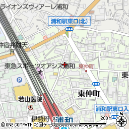 埼玉県さいたま市浦和区東仲町17-3周辺の地図